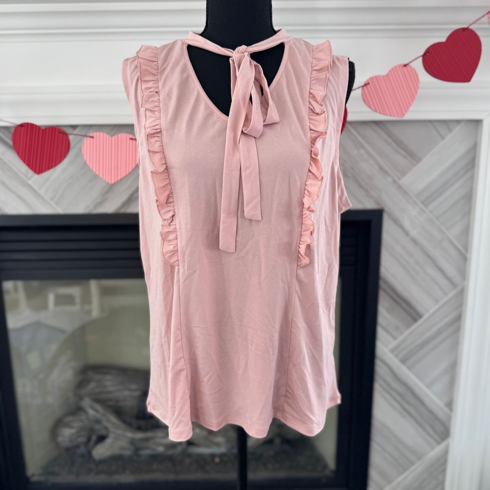Adrienne‎ Vittadini Pink XL Blouse